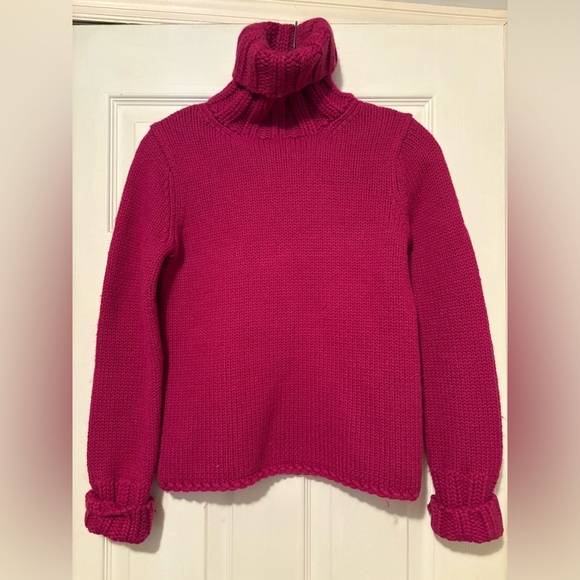 Gap Women's Burgundy Wool Blend Turtleneck Sweater Medium - Picture 1 of 4